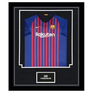 Xavi Signed Jersey Framed - FC Barcelona Icon Shirt