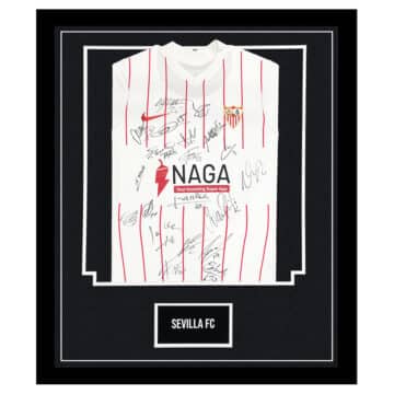 Signed Sevilla Shirt Framed - La Liga Squad Autograph Jersey