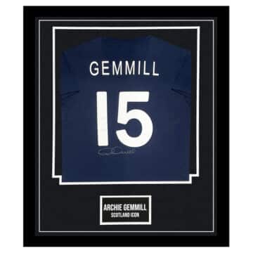 Archie Gemmill Signed Shirt Framed - Scotland Icon Jersey