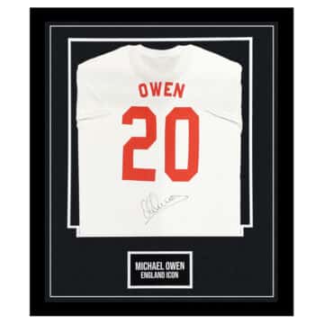 Signed Michael Owen Shirt Framed – England Icon Jersey