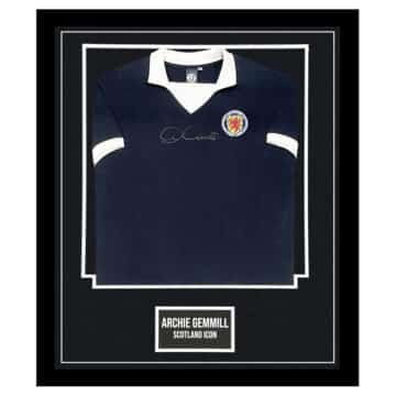 Signed Archie Gemmill Jersey Framed - Scotland Icon Shirt