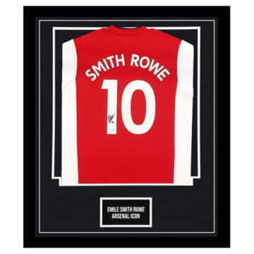 Emile Smith-Rowe Signed Shirt Framed - Arsenal Icon Jersey