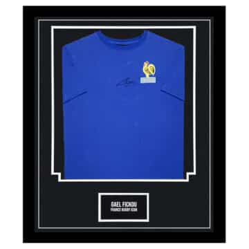 Signed Gael Fickou Jersey Framed - France Rugby 2023