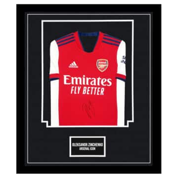 Oleksandr Zinchenko Signed Shirt Framed - Arsenal FC Icon Jersey