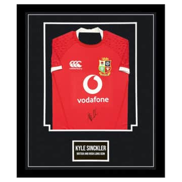 Signed Kyle Sinckler Jersey Framed - British & Irish Lions Icon Shirt