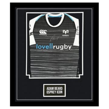 Signed Adam Beard Shirt Framed - Ospreys Icon Autograph Jersey