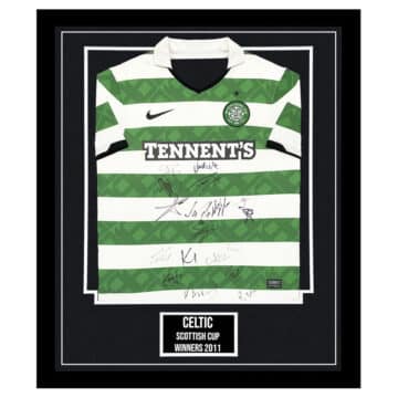 Signed Celtic Shirt Framed - Scottish Cup Winners 2011 Jersey