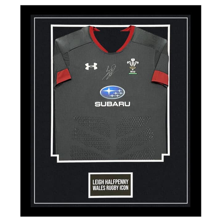 Signed Leigh Halfpenny Shirt Framed - Wales Rugby Icon Jersey