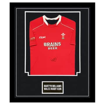 Signed Martyn Williams Shirt Framed - Wales Rugby Icon Jersey