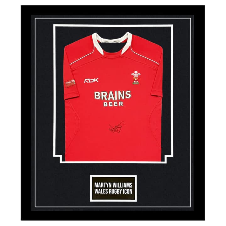 Signed Martyn Williams Shirt Framed - Wales Rugby Icon Jersey