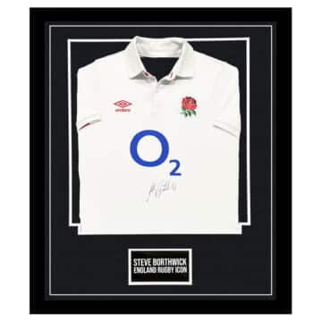 Signed Steve Borthwick Jersey Framed - England Rugby Icon Shirt