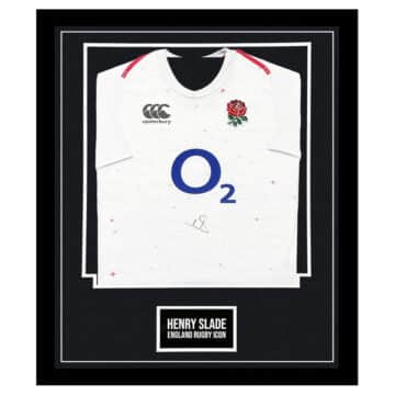 Signed Henry Slade Shirt Framed - England Rugby Icon Jersey