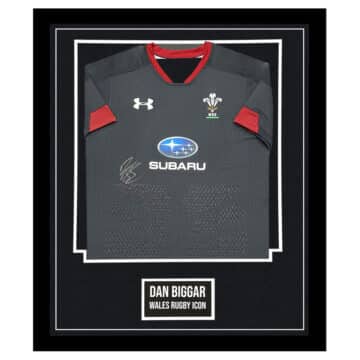 Signed Dan Biggar Jersey Framed - Wales Rugby Icon Shirt