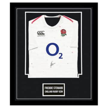 Signed Freddie Steward Jersey Framed - England Rugby Autograph