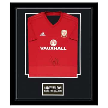 Signed Harry Wilson Shirt Framed - Wales World Cup Icon 2022