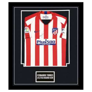 Fernando Torres Signed Shirt Framed - Atletico Madrid Icon Autograph