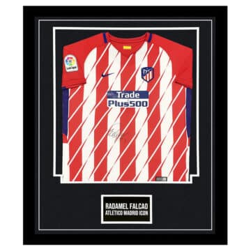 Signed Radamel Falcao Jersey Framed - Atletico Madrid Icon Shirt