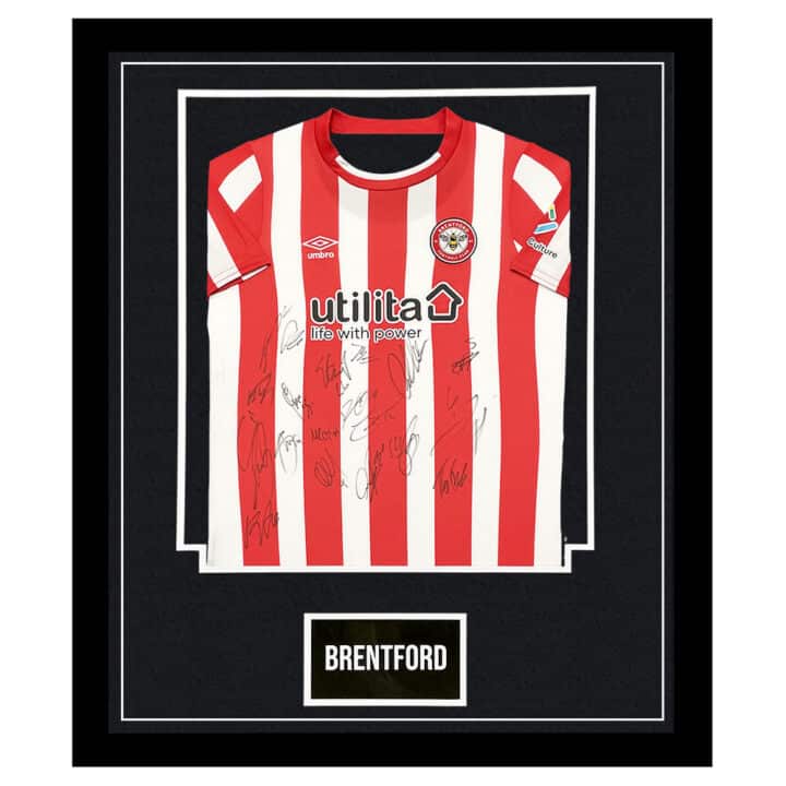 Brentford Signed Shirt Framed - Premier League Squad 2023