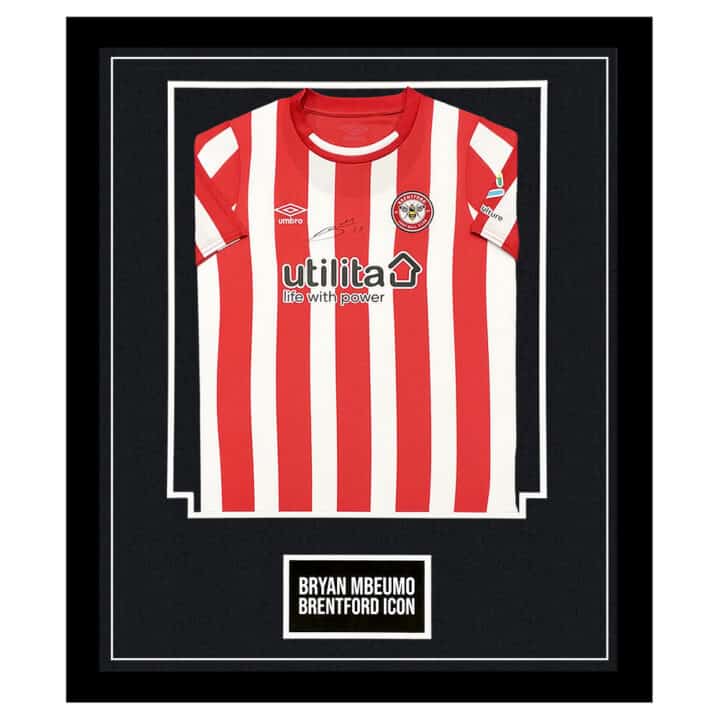 Signed Bryan Mbeumo Shirt Framed - Brentford Icon Jersey