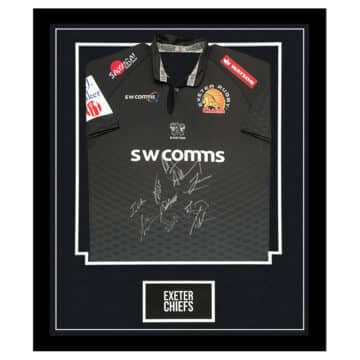 Exeter Chiefs Signed Jersey Framed - Premiership Squad Autograph Shirt