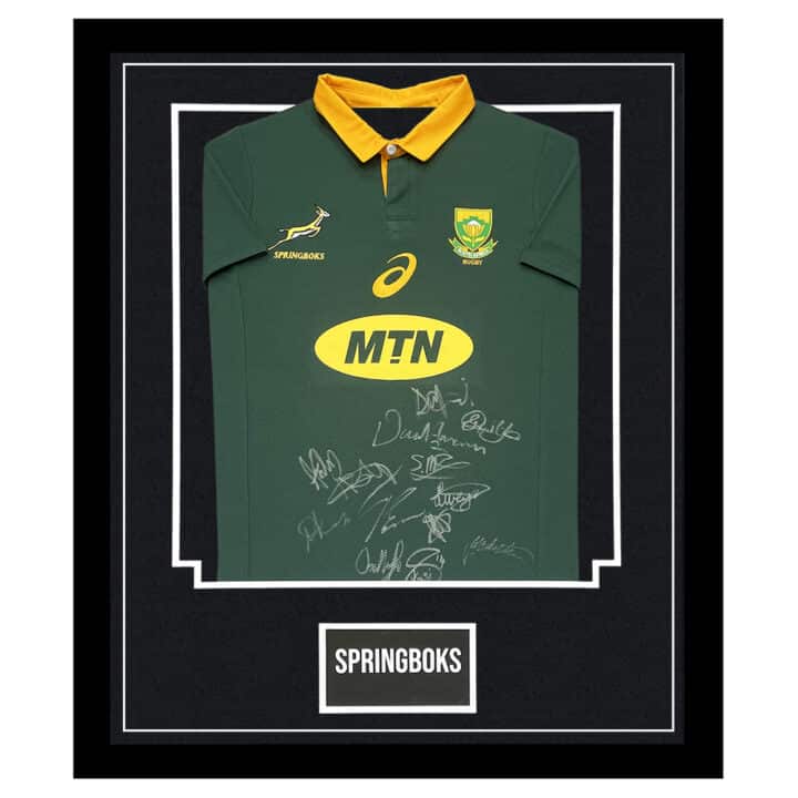 South Africa Springboks Signed Jersey Framed - Squad Autograph Shirt