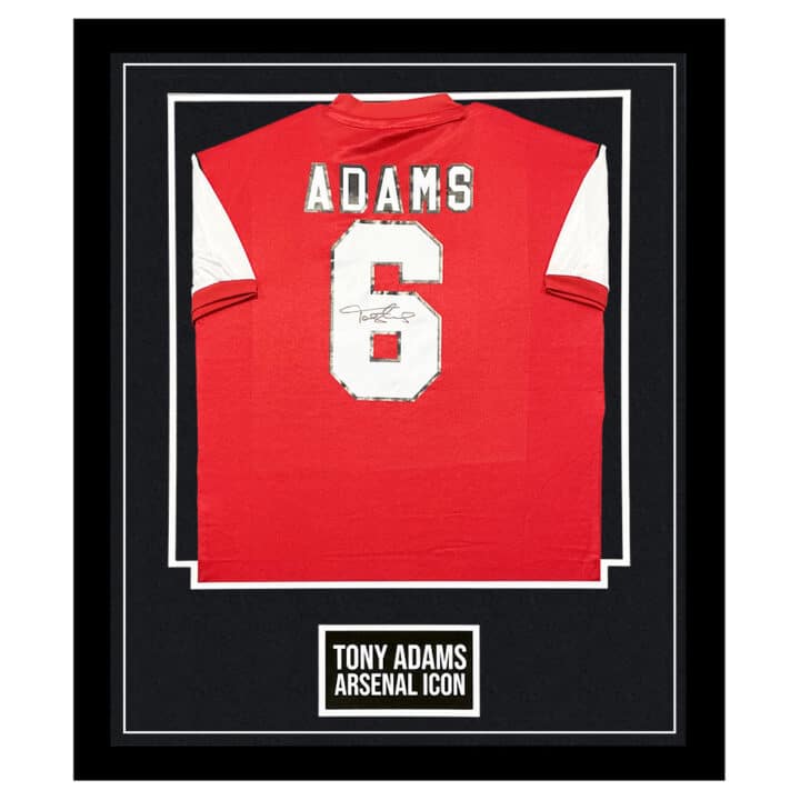 Signed Tony Adams Shirt Framed - Arsenal FC Icon Autograph