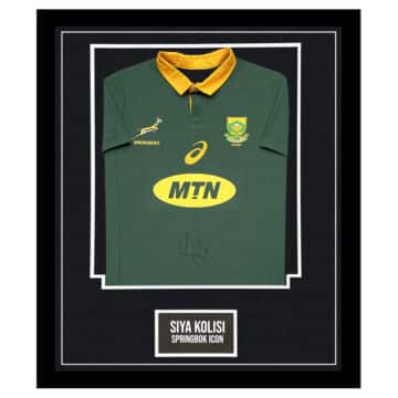 Siya Kolisi Signed Jersey Framed - Springbok Icon Autograph Shirt