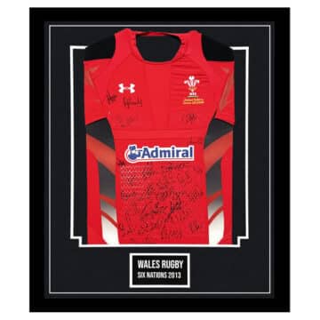 Signed Wales Rugby Jersey Framed - Six Nations 2013 Shirt