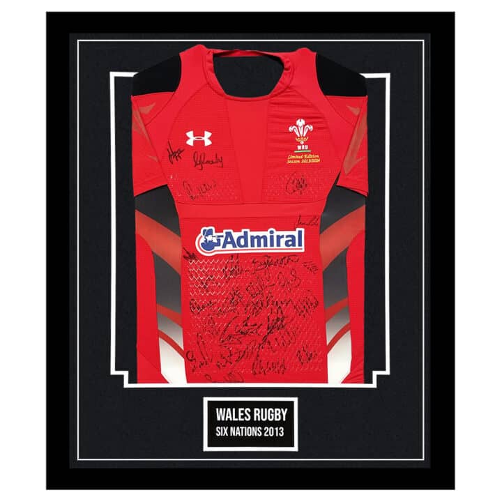 Signed Wales Rugby Jersey Framed - Six Nations 2013 Shirt