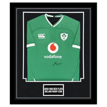 Josh van der Flier Signed Jersey Framed - Ireland Rugby Icon Shirt