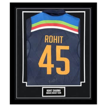 Rohit Sharma Signed Shirt Framed – India Cricket Icon Autograph