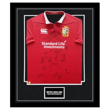 Signed British & Irish Lions Jersey Framed - Tour of New Zealand 2017