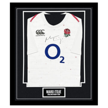 Signed Maro Itoje Jersey Framed - England Rugby Autograph