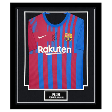 Signed Pedri Shirt Framed - FC Barcelona Icon Jersey