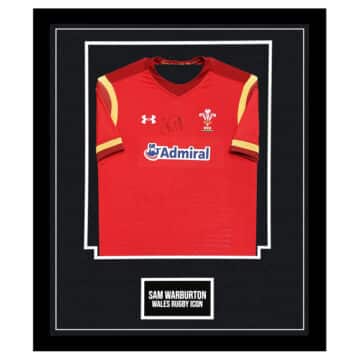 Sam Warburton Signed Jersey Framed - Wales Rugby Icon Shirt