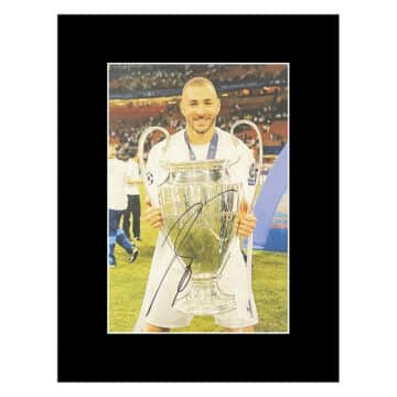 Signed Karim Benzema Photo Display - 16x12 Champions League Winner 2016