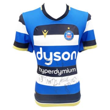 Signed Bath Rugby Home Shirt - Premiership Squad Autograph