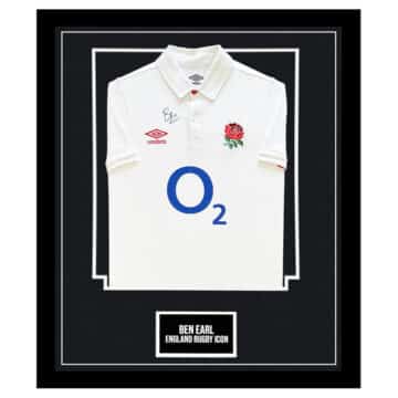 Signed Ben Earl Framed Shirt - England Rugby Icon