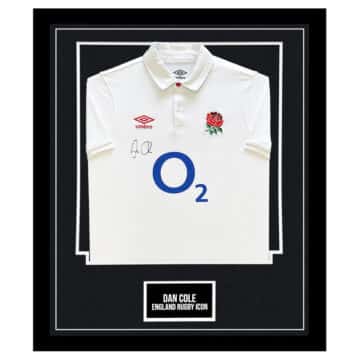 Signed Dan Cole Framed Shirt - England Rugby Autograph