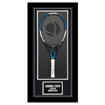 Signed Dominic Thiem Framed Tennis Racket - US Open Winner 2020