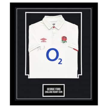 Signed George Ford Framed Shirt - England Rugby Icon