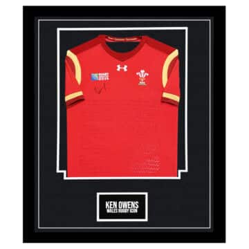 Signed Ken Owens Wales Framed Shirt - Rugby World Cup 2015