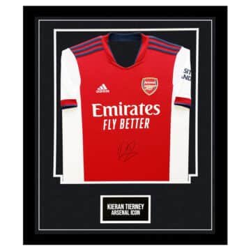 Signed Kieran Tierney Framed Shirt - Arsenal FC Icon