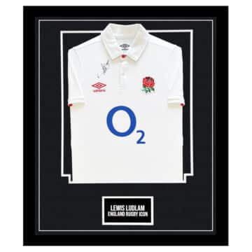 Signed Lewis Ludlam Framed Shirt - England Rugby Icon