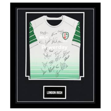 Signed London Irish Framed Shirt - Premiership Squad