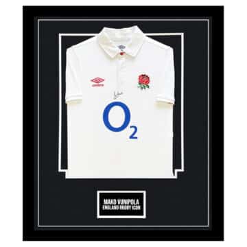 Signed Mako Vunipola Framed Shirt - England Rugby Icon