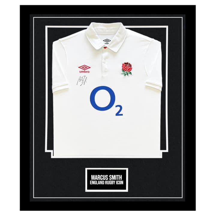 Signed Marcus Smith Framed Shirt - England Rugby Autograph