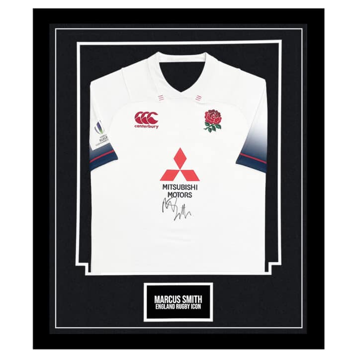 Signed Marcus Smith Framed Shirt - England Rugby Icon