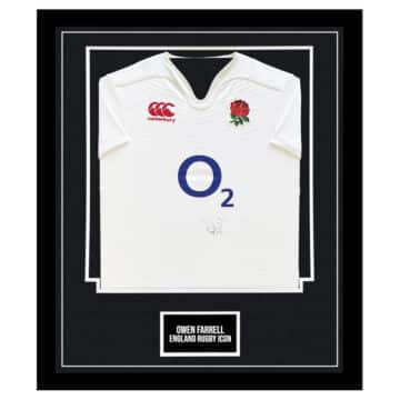 Signed Owen Farrell Framed Shirt - England Rugby Captain