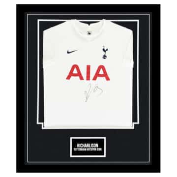 Signed Richarlison Framed Shirt - Tottenham Hotspur Icon Autograph